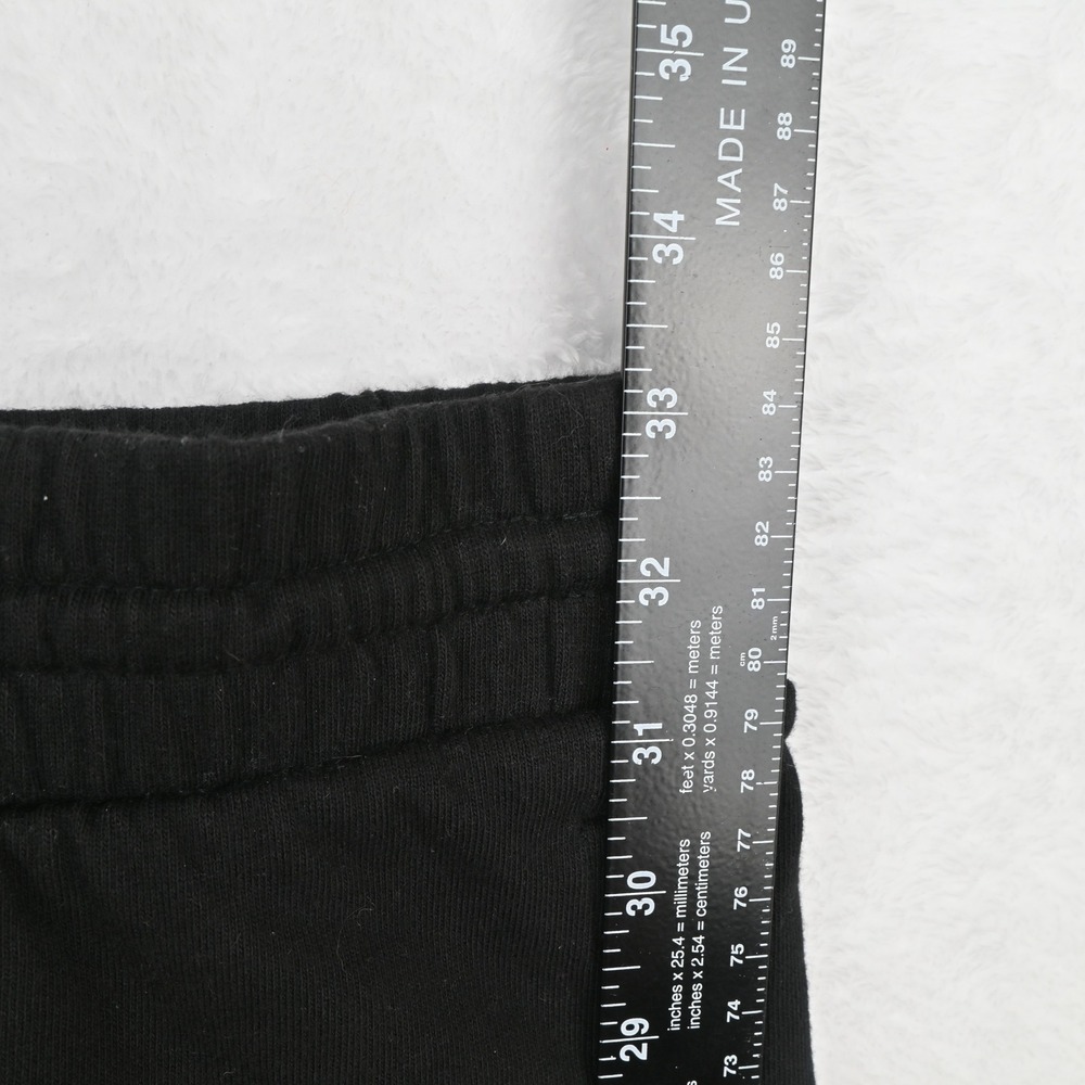 Sweat Shorts Women 2XL Black Elastic Drawstring Waist Pockets Casual Loungewear - Picture 5 of 6